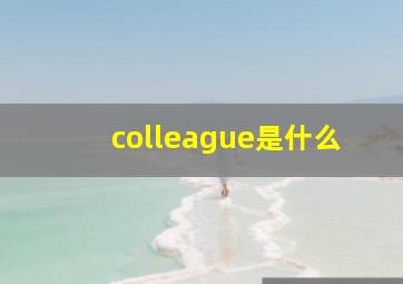 colleague是什么