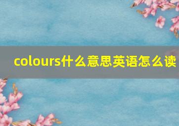 colours什么意思英语怎么读