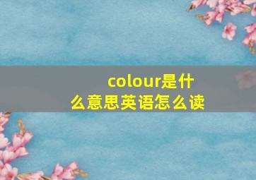 colour是什么意思英语怎么读