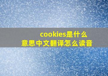 cookies是什么意思中文翻译怎么读音