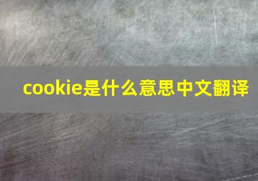 cookie是什么意思中文翻译