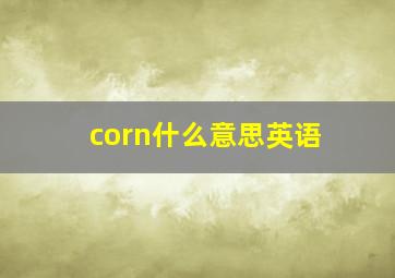 corn什么意思英语