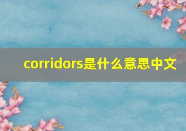 corridors是什么意思中文