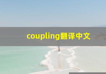 coupling翻译中文