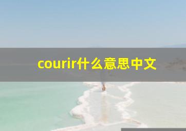 courir什么意思中文