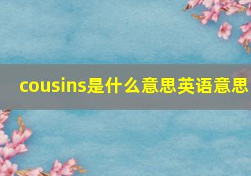 cousins是什么意思英语意思