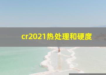 cr2021热处理和硬度