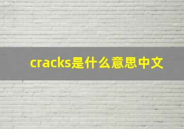 cracks是什么意思中文