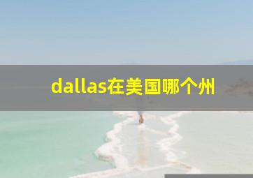 dallas在美国哪个州