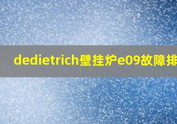 dedietrich壁挂炉e09故障排除