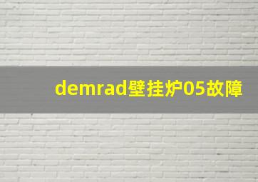 demrad壁挂炉05故障