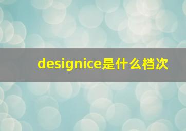 designice是什么档次