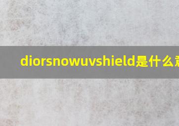 diorsnowuvshield是什么意思