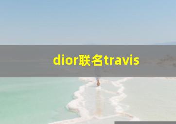 dior联名travis