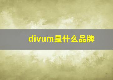 divum是什么品牌