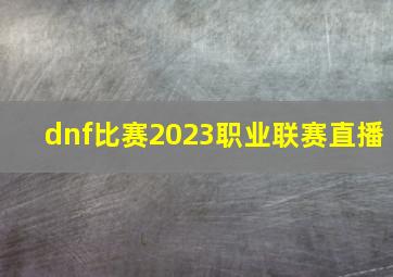 dnf比赛2023职业联赛直播