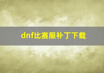 dnf比赛服补丁下载