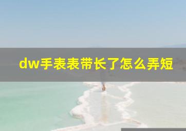 dw手表表带长了怎么弄短