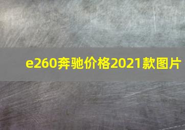 e260奔驰价格2021款图片