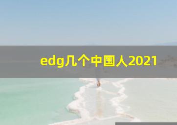 edg几个中国人2021