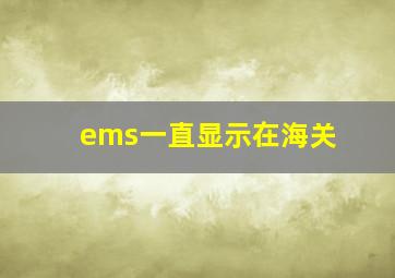 ems一直显示在海关