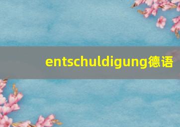 entschuldigung德语