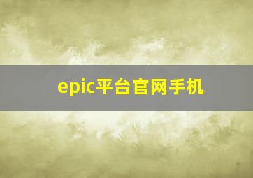 epic平台官网手机