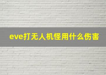 eve打无人机怪用什么伤害