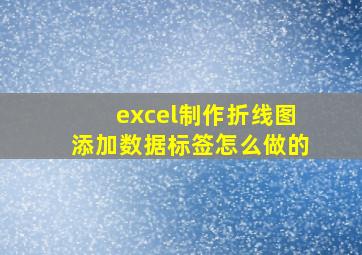 excel制作折线图添加数据标签怎么做的