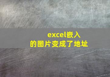 excel嵌入的图片变成了地址