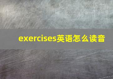 exercises英语怎么读音