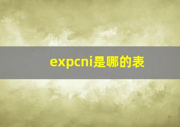 expcni是哪的表