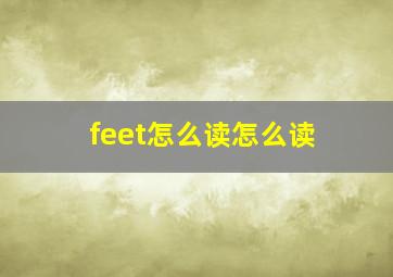 feet怎么读怎么读