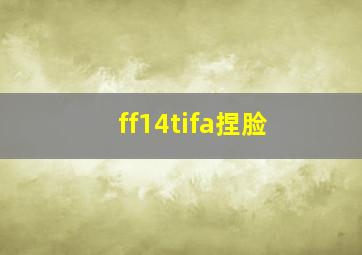 ff14tifa捏脸