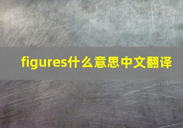 figures什么意思中文翻译