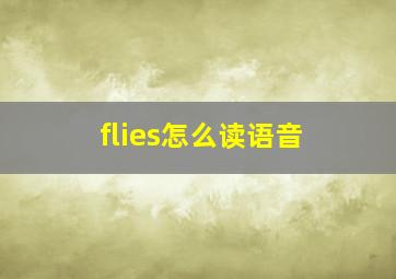 flies怎么读语音