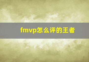 fmvp怎么评的王者