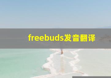 freebuds发音翻译