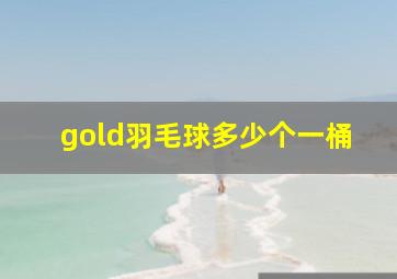 gold羽毛球多少个一桶