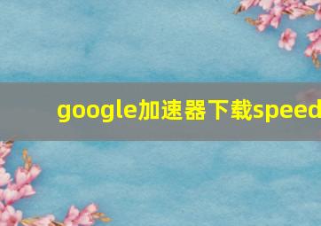 google加速器下载speed