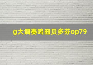 g大调奏鸣曲贝多芬op79