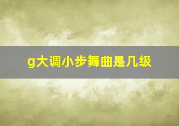 g大调小步舞曲是几级