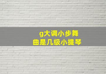 g大调小步舞曲是几级小提琴