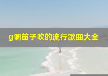 g调笛子吹的流行歌曲大全