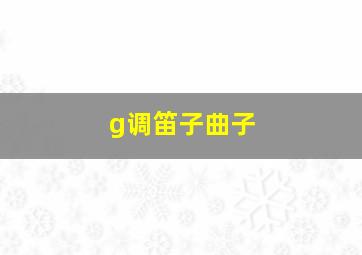 g调笛子曲子