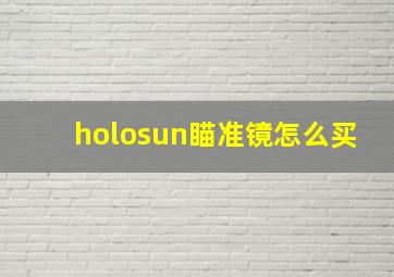 holosun瞄准镜怎么买