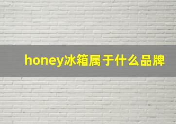 honey冰箱属于什么品牌