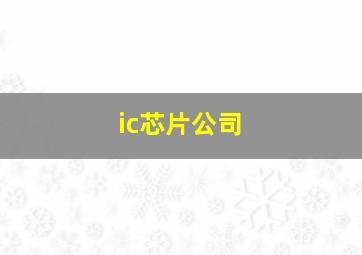 ic芯片公司