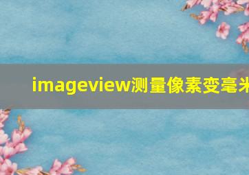 imageview测量像素变毫米