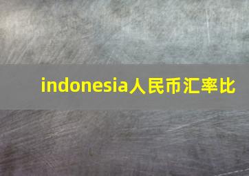 indonesia人民币汇率比